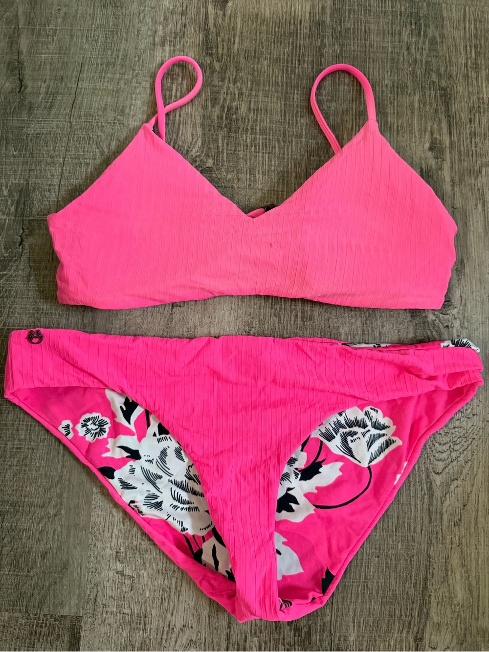 Maaji reversible pink bikini
